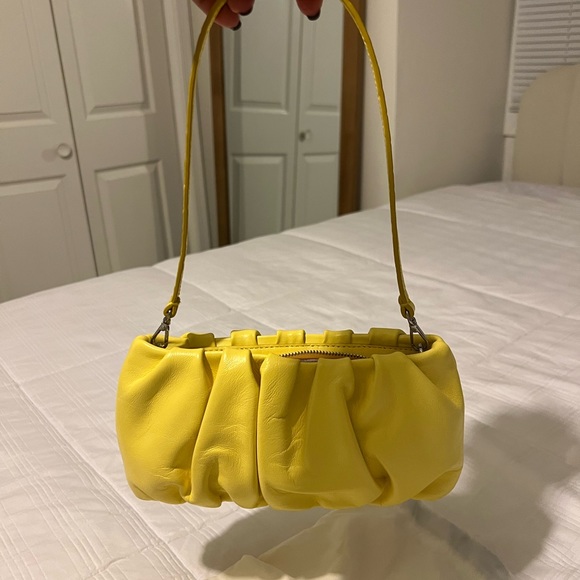 STAUD Yellow Gathered Clutch